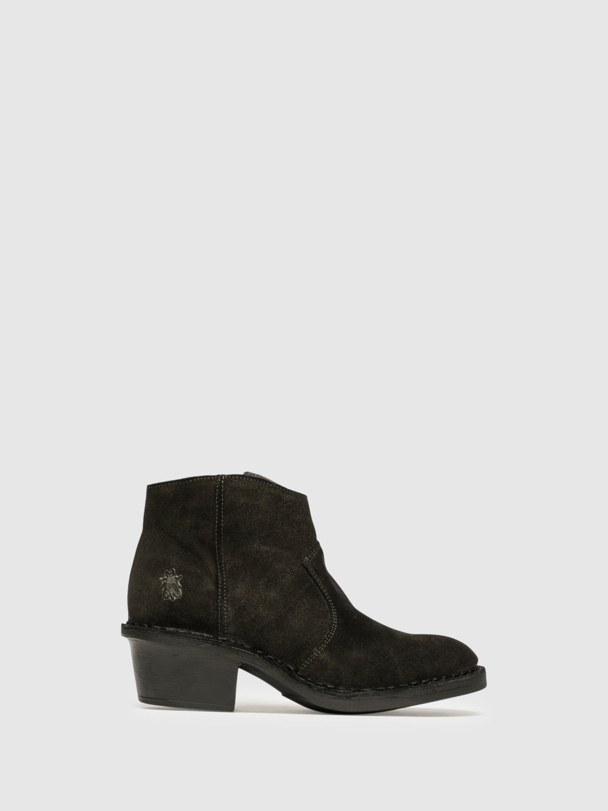 Fly London Khaki Zip Up Ankle Boots